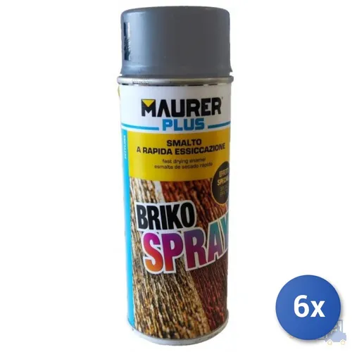 6x Sprayfarbe SMALTO MAURER FERROMICACEO 400 ML Grau FORGIA