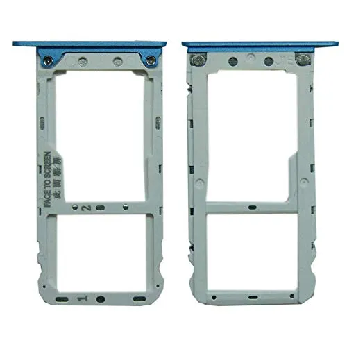 Wigento Für Xiaomi Redmi Note 5 Karten Halter SIM Tray Schlitten Holder Ersatzteil Blau