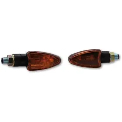 HIGHSIDER Smart Arrow Bulb Mini Blinkerkörper Schwarz / Linse Orange (Paar), Vorne & Hinten, gelb