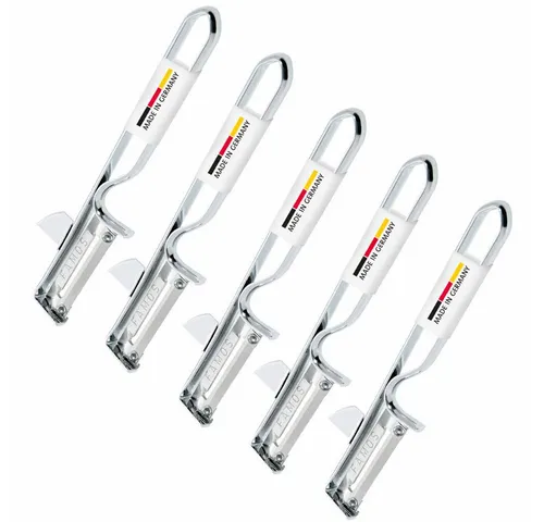 WESTMARK Sparschäler 5 Stk., mit geschärftem Ausstecher, Edelstahlklinge, Sparschäler/Pende, der Klassiker, Made in Germany, Vorteilspack