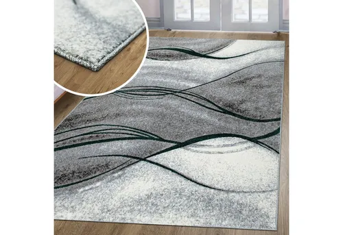 my home Teppich Tritom, rechteckig, 9 mm Flor - Flachgewebe-Teppich mit modernem Wellenmuster – sorgt für ein angenehmes Trittgefühl und ist unempfindlich gegen Schmutz, ideal für jeden Raum.