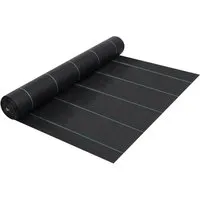 vidaXL Unkrautfolie Schwarz 1x25 m PP 313060