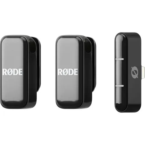 RODE Wireless Micro Lightning - Digitales Drahtlos-Mikrofonsystem - Mikrofone mit ultra-kompaktem Design, direktem Lightning-Anschluss für iPhones und kristallklarer Audioqualität bis 100 m Reichweite.