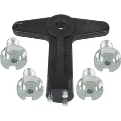 Opel Agila A Astra F G Classic Calibra Corsa B C Kadett E Omega A B Senator B Tigra A Vectra A B Zafira A Schlüssel + 4 Schrauben Für Radkappen Set Kurze Version 18 Mm
