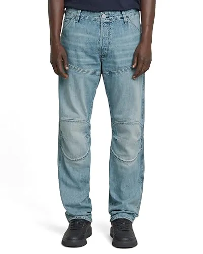G-STAR Herren Elwood 3D Regular Jeans, Blau (Sun Faded Cloudburst) - Moderne 3D Regular Jeans mit Knopfverschluss und praktischen Taschen. Ideal für lässige Outfits und den täglichen Komfort.
