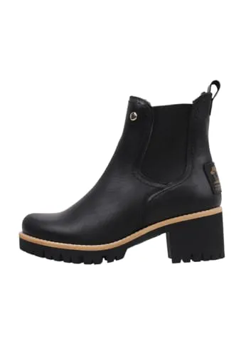 Panama Jack Damen Pia Trav Chelsea Boot, Schwarz, 39 EU - Wanderschuhe, wasserfestes Nappa-Leder und warmes Kunstfellfutter machen diesen Chelsea Boot ideal für Outdoor-Abenteuer und kalte Tage.