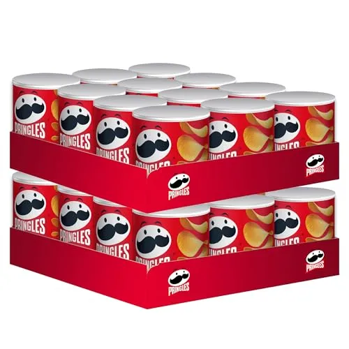 Pringles Original (2x 12x 40 g) – der unwiderstehliche Snack-Klassiker in der praktischen Dose – knackige Chips mit Salz – Pop. Play. Eat.