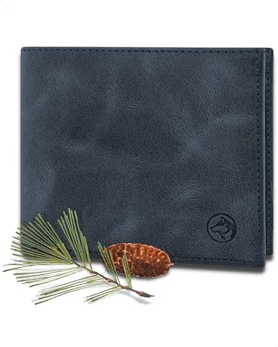 Wolfstrøm Geldbörse Herren Leder 'Nørge' – Tri-Fold mit RFID-Blocker - Hochwertige Geldbörse aus Vollnarbenleder, handgefertigt in Europa. Mit Platz für 6 Karten, Scheinfach für 100 € Scheine und robustem Münzfach. Perfekt geschützt durch RFID-Blocker.