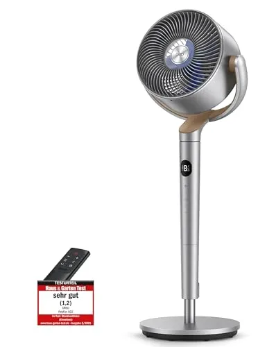 Dreo 20dB Standventilator - Standventilator mit Omni-direktionaler Oszillation, 8 Geschwindigkeiten und extrem leisem Betrieb (20dB) – ideal für Schlafzimmer und Büros.
