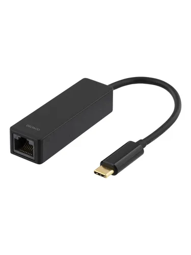 Deltaco USBC-GIGA - USB 3.1 Gigabit Ethernet Adapter - Kabel & Adapter, schneller Gigabit Ethernet Netzwerkadapter für blitzschnelle Internetverbindungen über USB 3.1.