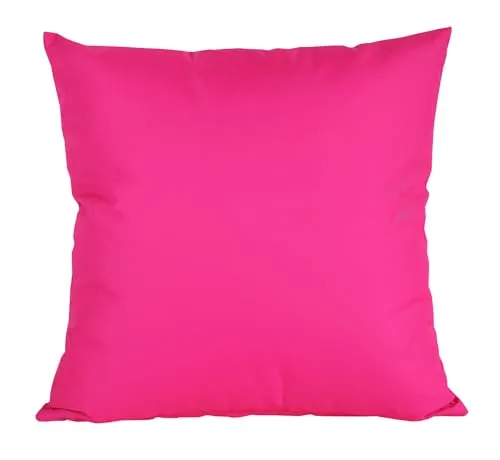 JACK 50x50cm Outdoor Lounge Kissen Dekokissen inkl. XXL-Füllung Wasserabweisend Sitzkissen Garten Stuhl Lotus Effekt, Farbe:Pink