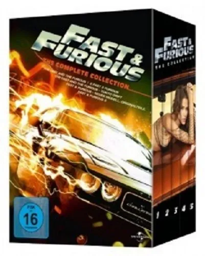 FAST & FURIOUS 1-5 THE COLLECTION,5 DVD NEU VIN DIESEL,PAUL WALKER,M. RODRIGUEZ