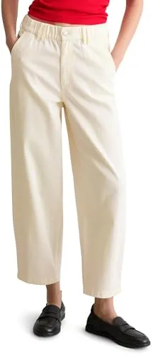 Campus 5-Pocket-Hose - Entspannte Barrel-Pants im O-Shape-Schnitt für einen lässigen Look! Aus hochwertigem Baumwoll-Viskose-Mix mit elastischem Bund. Ideal für vielseitige Kombinationen mit engen Oberteilen.