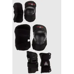 Triple 8 3 Pack Protektoren Set black Gr. M - Schützer, Gelenkschoner & Helme – Hochwertiges Set mit langlebigem Material und EVA Polsterung für optimalen Schutz beim Skaten.