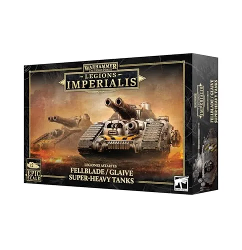 Games Workshop - Warhammer - Horus Heresy - Fellblade/Glaive Super Heavy Tanks - Detailreicher Plastikmodellbausatz der Fellblade/Glaive Super Heavy Tanks für epische Schlachten im Warhammer Universum. Ideal für kreative Modellbauer und Tabletop-Fans.