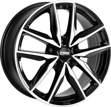 CMS C28 Alufelge 7.5x19 ET50 - Complete Schwarz Gloss - Felgen aus Aluminium in edlem Schwarz, ideal für sportliche Fahrzeuge. Maximale Traglast von 740 kg und perfekte Passform durch ET50.