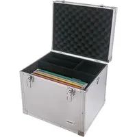 HMF Hängeregistraturbox 14812-02 - Hängeregistraturen, abschließbarer Alukoffer für DIN A4 Hängemappen mit gepolstertem Innenraum und Schultergurt, ideal für sicheren Transport und Aufbewahrung.