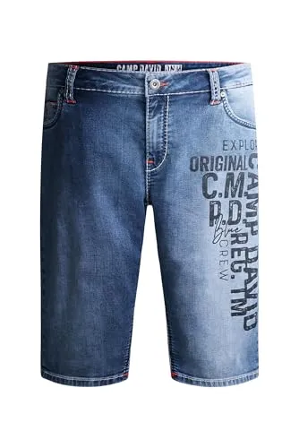 Camp David Herren Skater Jeans CO:NO Comfort Fit Mid Blue Jogg, Größe 40 - Bequeme Skater Jeans aus Jogg-Denim mit praktischem Reißverschluss und großzügiger Oberschenkelweite. Ideal für lässige Outfits und den täglichen Komfort.