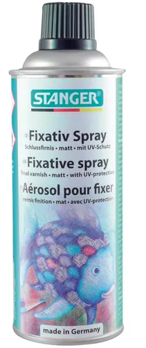 Stanger 114003 Fixativ Spray matt 400ml - Farbloses Fixativ Spray für Zeichnungen, schützt zuverlässig vor Vergilbung und Alterung. Trocknet schnell und bietet ein hervorragendes Preis-Leistungs-Verhältnis.