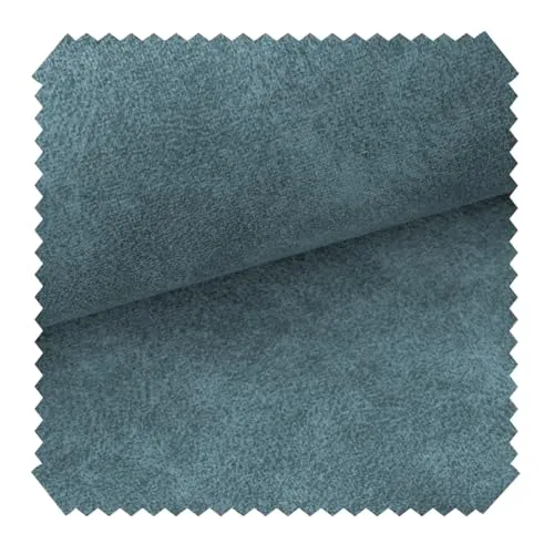 novely® COUEN Ultraweicher Antik Möbelstoff - Vintage Velours Polsterstoff - Pflegeleichte Meterware 1lfm | Farbe: 19 Azurblau