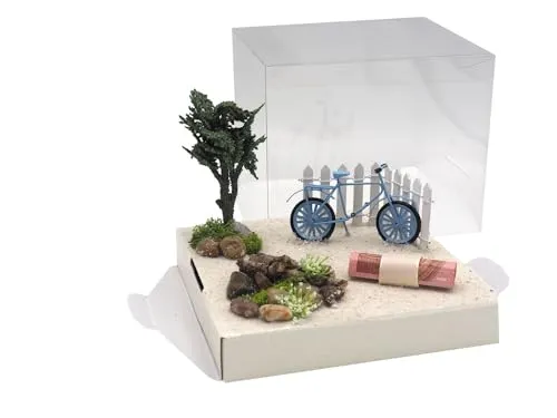 ZauberDeko Geldgeschenk Verpackung Urlaub Fahrrad Blau Geldverpackung Gutschein Weihnachten
