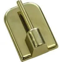 Gardinia Klebehaken für Vitragestangen Ø 11 mm Messing 4-er Pack