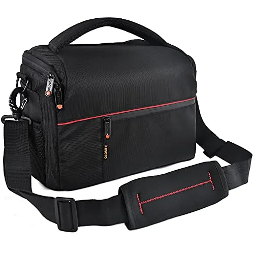 FOSOTO Kameratasche Großes mit Tablet-Computerfach - Kamerataschen für DSLR/SLR mit großem Stauraum für Kamera, Objektive und Tablet, inklusive anpassbaren Trennwänden für optimalen Schutz.