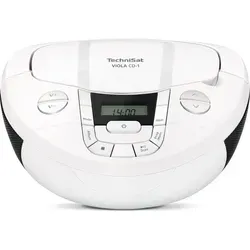 TechniSat Viola CD-1 - Tragbarer Stereo CD-Player mit Bluetooth - Radios: Mobiler CD-Player mit Bluetooth, ideal für Kinder. Robuste Bauweise und praktischer Tragegriff für flexibles Musikhören unterwegs.
