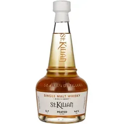 St. Kilian Peated - Rich & Smoky Single Malt Whisky - Whisky, intensiv rauchig mit 54 ppm Phenol, vereint Aromen von gegrillten Aprikosen und cremigem Toffee, perfekt für Whisky-Liebhaber.