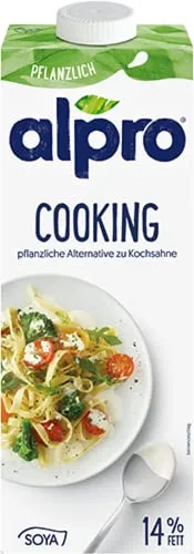 Alpro® Cooking Soya, Pflanzliche Kochcreme, vegan, laktosefrei, UHT, 1L