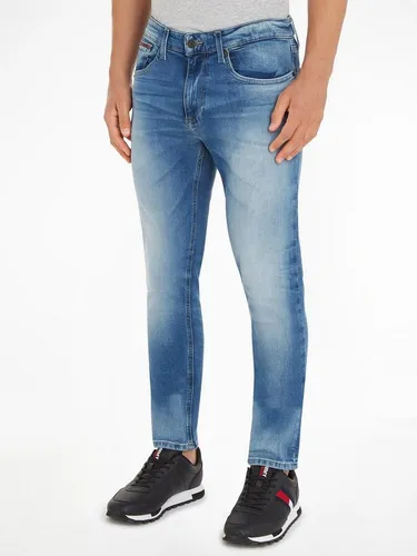 Tommy Jeans Herren Jeans Hose Austin Slim Tapered Stretch, Blau (Wilson Light Blue Stretch) - Jeans für Herren im Slim Fit, hoher Tragekomfort und Bewegungsfreiheit dank Stretchanteil, ideal für Büro-Look und Alltag.