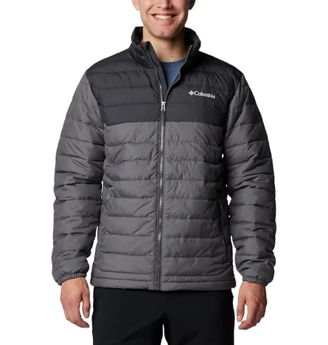 Columbia Men's Powder Lite II Jacket, City Grey, Shark, XL - Funktionsjacke mit Omni-Heat thermisch reflektierend und Wasserabweisendem Stoff, ideal für kalte und nasse Bedingungen.