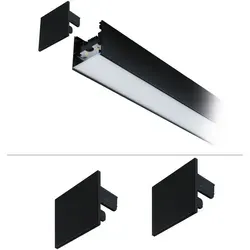 Paulmann 98626 Linion Zubehör Endkappe 2er-Set Schwarz matt Kunststoff