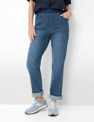 Raphaela by Brax Damen Five-Pocket-Hose Style CARINA FUN STONED SLIGHTLY USED - Stylische Five-Pocket-Jeans in Denim Blau, ideal für den Alltag mit bequemem Comfort Plus Fit. Perfekt für entspannte Looks in Größe 50K.