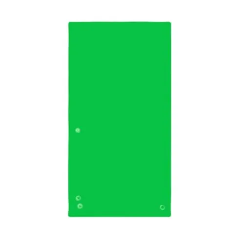 DONAU 100er Pack Trennstreifen/Farbe: Grün / 1/3 A4 aus 190 g/m² Recycling-Karton/ 4-fach Lochung/ 23,5 x 10,5 cm/Gelocht/Trennblätter Ordner Register Trennlaschen/Made in EU