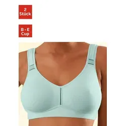 petite fleur T-Shirt-BH (Packung, 2 Stück) ohne Bügel aus Baumwolle grün 80