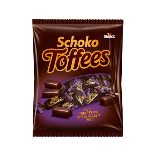 Schoko Toffees - 325g feinherber Schokoladenüberzug - Schokolade: Zarte Toffees mit 30% feinherber Schokolade, ideal zum Teilen und Naschen für besondere Genussmomente unterwegs.