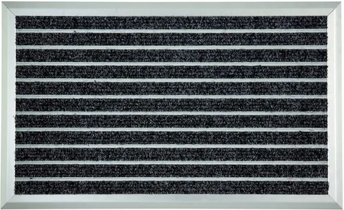 Astra Sauberlaufmatte - Wetterfeste Aluminium Fußmatte 45 x 75 cm - Fußmatte: Extrem strapazierfähige Schmutzfangmatte aus 100% Polypropylen, ideal für den Außenbereich, einfach zu reinigen und langlebig.