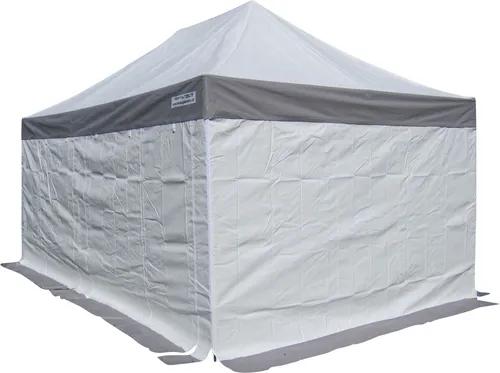 ALEOS. 4x4m ALU Profi Faltzelt Marktzelt Marktstand Tent 50mm Hex mit Metallgelenken und PVC PLANEN FEUERHEMMENDEN