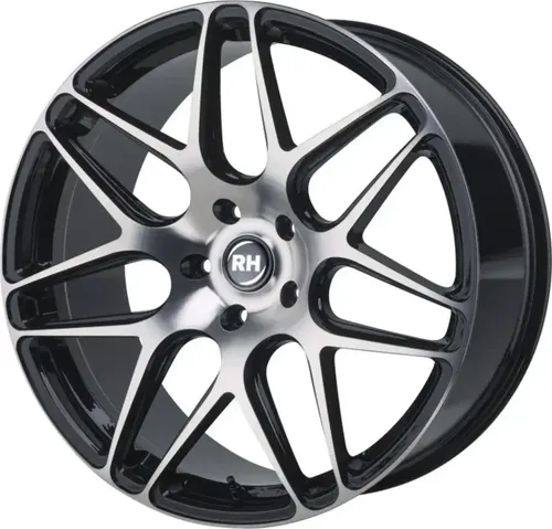 RH Alurad RB11 20" schwarz voll poliert - Alufelgen 20 Zoll, edles Y-Speichen-Design, hohe Traglast von 950 kg, perfekt für sportliche Fahrzeuge und Tuning-Liebhaber.