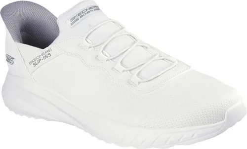 Skechers Herren Bobs Squad Chaos Daily Hype Sneakers, weiß, 42 EU - Herren-Sneaker mit elastischen Schnürsenkeln, stoßdämpfender Zwischensohle und flexiblem Profil für optimalen Komfort und Halt im Alltag.