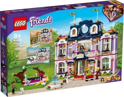 LEGO 41684 Friends Heartlake City Hotel - LEGO Friends Set für kreative Bauabenteuer, ideal für Kinder ab 8 Jahren, mit detailreichem Hotel und vielen Funktionen.