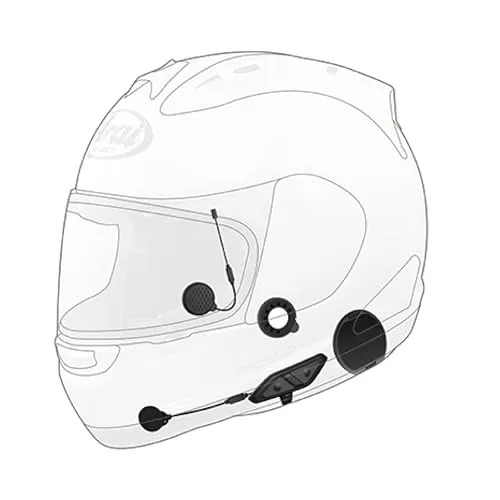 Sena 10U Bluetooth-Kommunikationssystem für Motorräder und Roller - Motorrad-Headsets mit Fernbedienung für Arai Integralhelme, 1.6 km Reichweite und Advanced Noise Control für klaren Klang unterwegs.