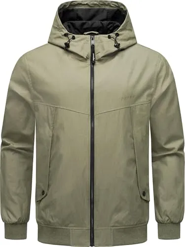 RAGWEAR "Tyller" Herren Outdoorjacke, XXL, olivgrün - Funktionsjacken mit lässigem Schnitt und windabweisendem Material. Ideal für die Übergangszeit, mit verstellbarer Kapuze und elastischen Rippstrickbündchen für optimalen Komfort.