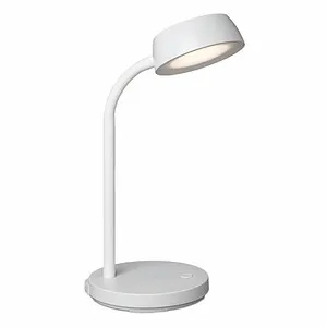 Maul Schreibtischlampe Maulabby – LED Tischleuchte mit Standfuß, 370 Lumen - Tischleuchte mit flexiblem Schwanenhals und warmweißem Licht (3.000 K) für optimale Ausleuchtung. Lange Lebensdauer von 10.000 Stunden, perfekte Ergänzung für Ihr Home Office.