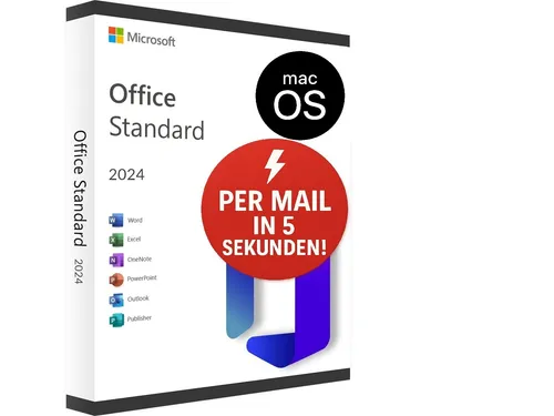 Microsoft Office 2024 Standard für Mac kein Abo Expressversand per Mail