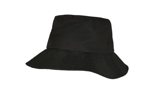 Flexfit Adjustable Bucket Hat, Black, one Size - Fischerhüte für Herren, praktischer und stylischer Bucket Hat mit Kordel und Belüftungsösen für optimalen Tragekomfort, ideal für jedes Outfit.