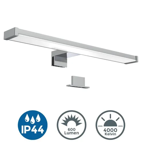 B.K.Licht I LED Spiegellampe 40 cm - Spiegelleuchte mit 7W LED Modul, IP44 spritzwassergeschützt und ideal für Badezimmer oder Schminkbereich. Erzeugt helles, neutrales Licht ohne Gelbstich.