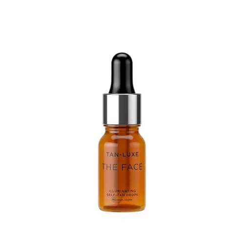 Tan Luxe THE FACE Selbstbräuner-Tropfen, dunkel, Bräunungstropfen zur Hautpflege für individuelle Gesichtsbräunung, tierversuchsfrei und vegan, 10 ml