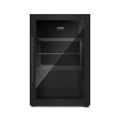 Caso Getränke- und Dosenkühler 702 BBQ Cooler Black S-R - Getränkekühlschrank mit hochwertigem Edelstahlgehäuse und Kompressortechnik, ideal für Innen- und Außenbereich dank IPX 4 Spritzwasserschutz.